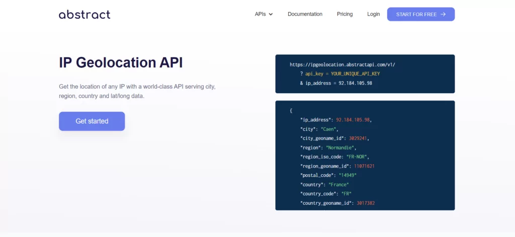 AbstractAPI. Best geolocation API for Developers